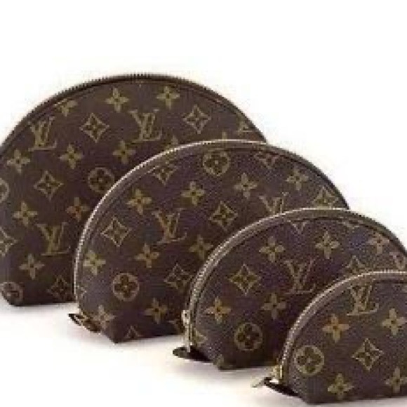 BACK IN STOCK!! NEW SET OF 4 DESIGNER INSPIRED MAKEUP BAGS COSMETIC BAGS POUCHES - Picture 2 of 16